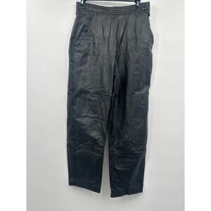 Design Assets Women’s Straight Leg Genuine Leather Pants Size 8 Rock Roll Retro